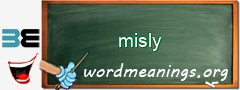 WordMeaning blackboard for misly